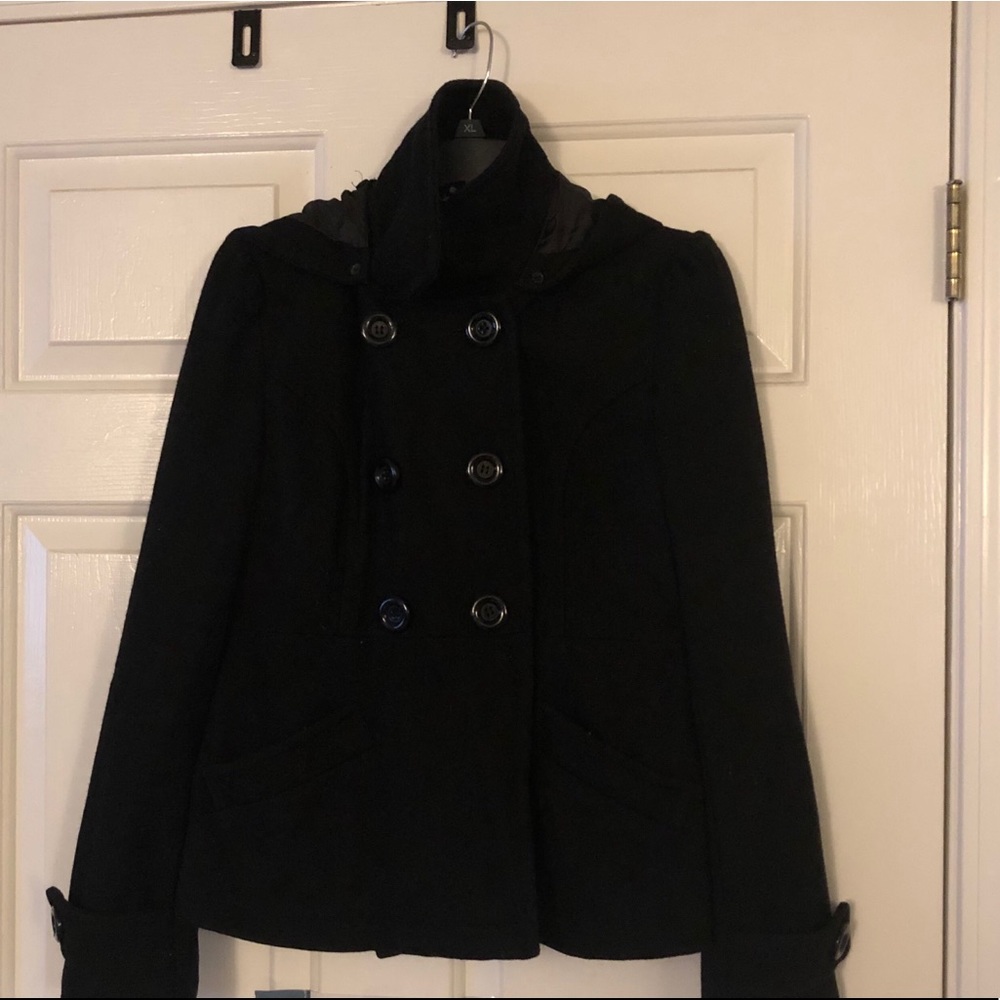 Black peacoat
